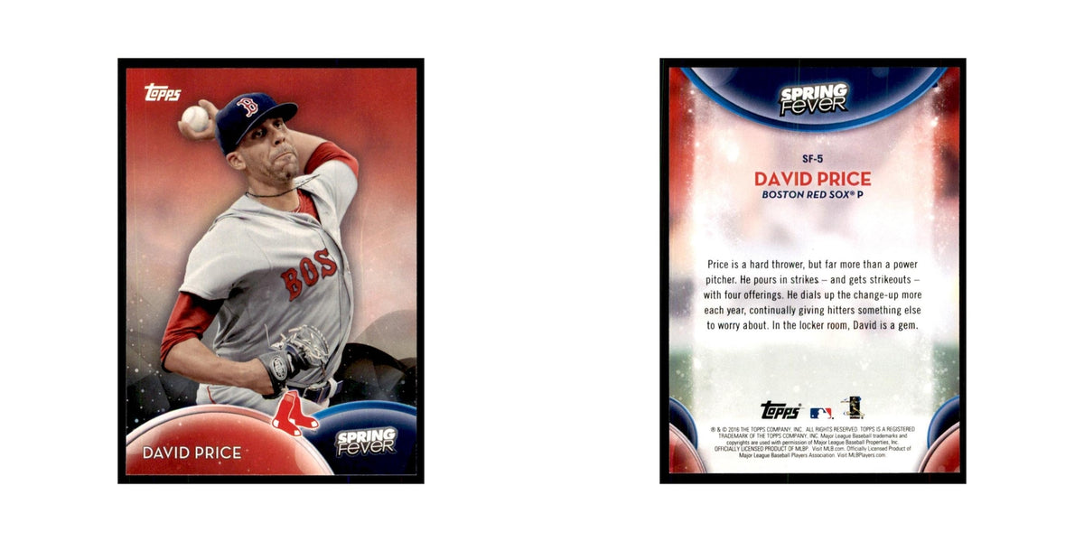 2016 Topps Spring Fever David Price Baseball Cards #SF-5