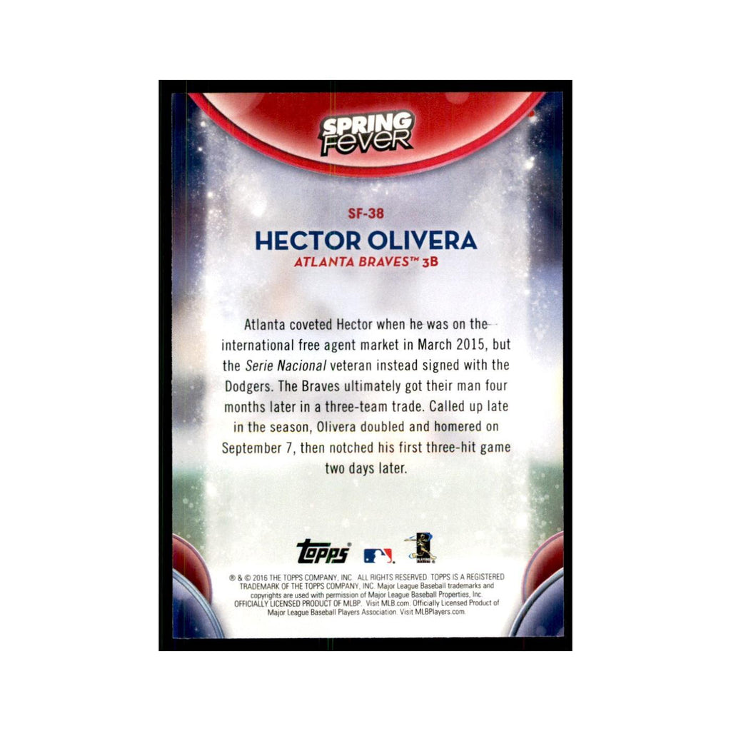 2016 Topps Spring Fever Hector Olivera Baseball Cards #SF-38