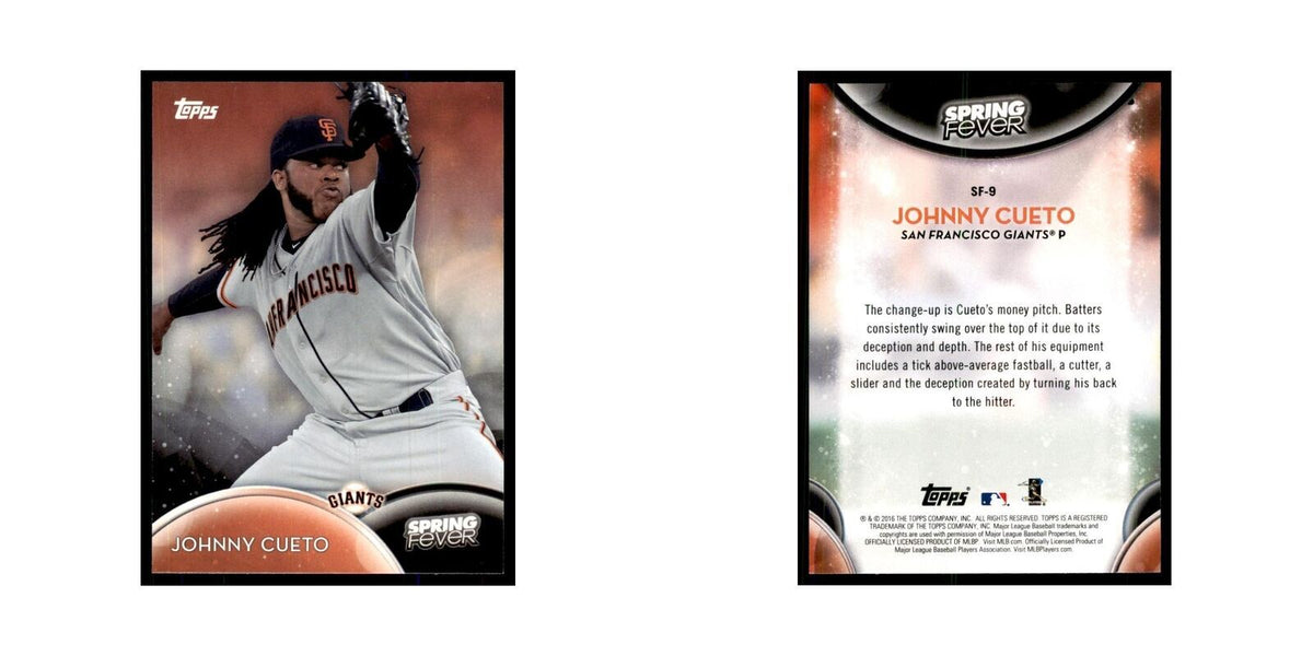 2016 Topps Spring Fever Johnny Cueto Baseball Cards #SF-9