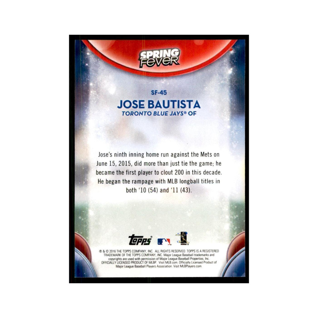 2016 Topps Spring Fever Jose Bautista Baseball Cards #SF-45