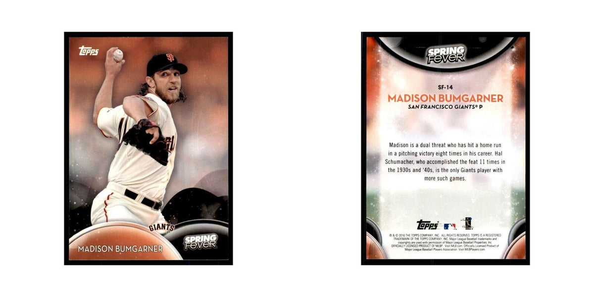 2016 Topps Spring Fever Madison Bumgarner Baseball Cards #SF-14