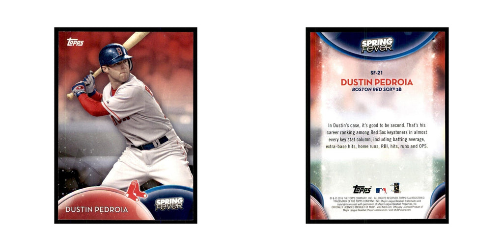 2016 Topps Spring Fever Dustin Pedroia Baseball Cards #SF-21