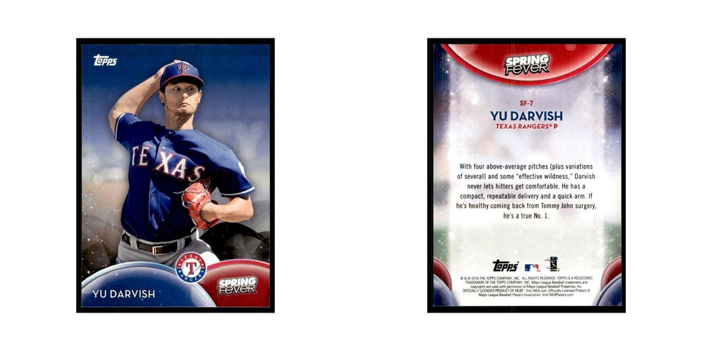 2016 Topps Spring Fever Yu Darvish Baseball Cards #SF-7