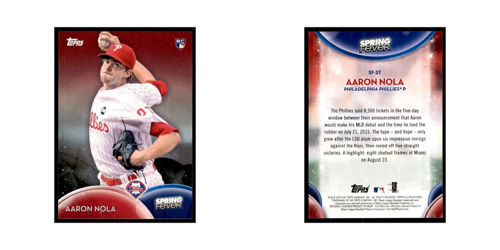 2016 Topps Spring Fever Aaron Nola Baseball Cards #SF-37