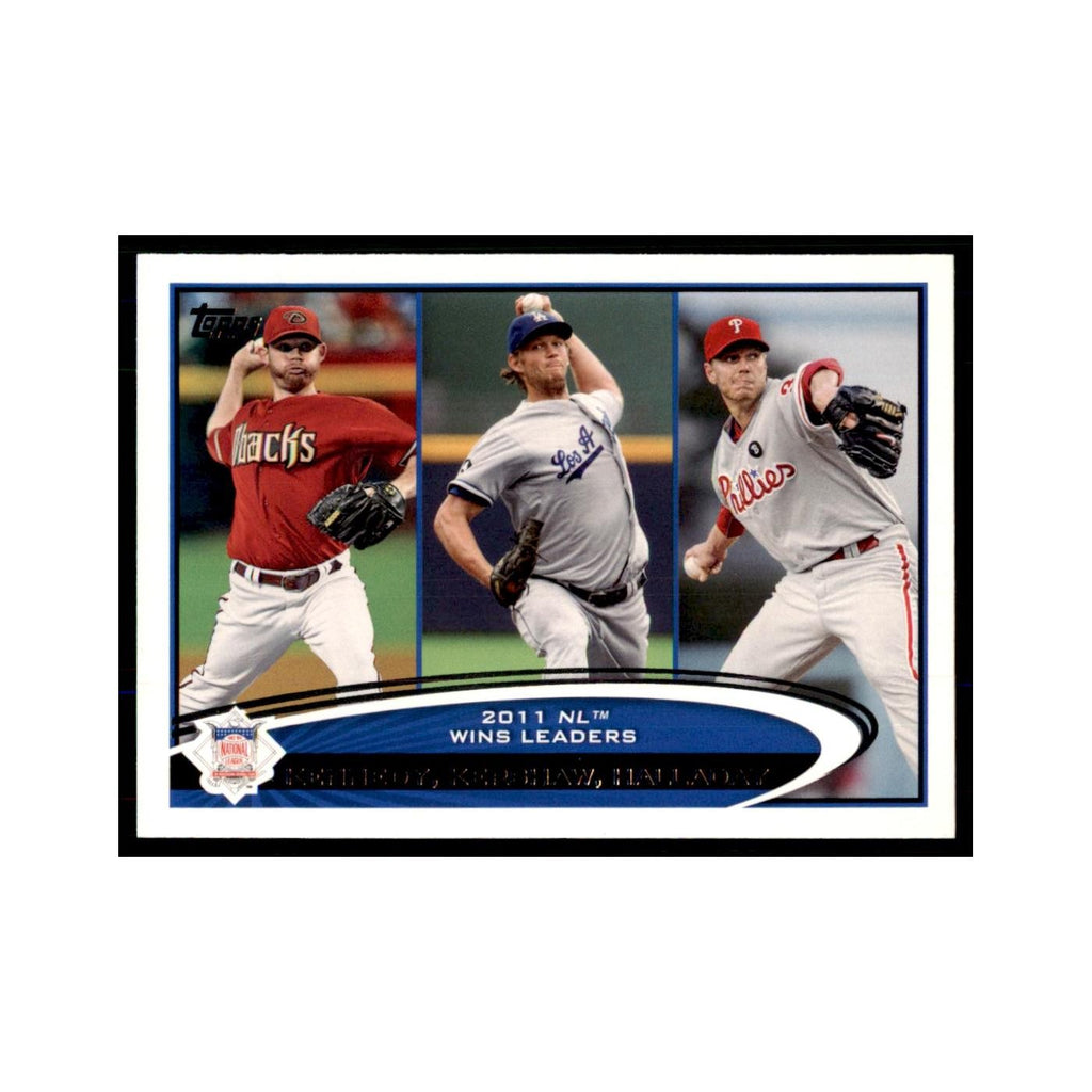 2012 Topps Ian Kennedy Clayton Kershaw Roy Halladay Baseball Cards #156