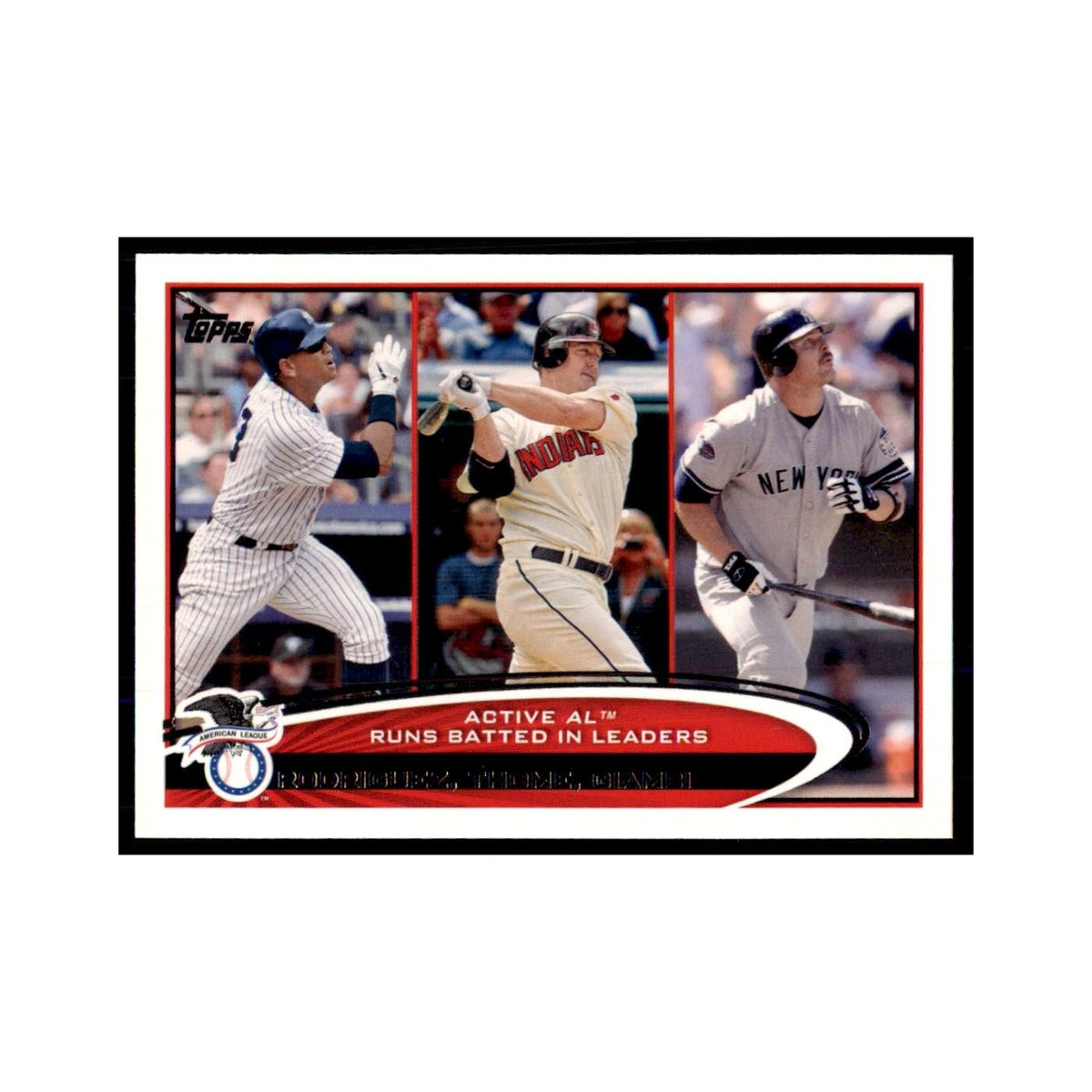 2012 Topps Alex Rodriguez Jim Thome Jason Giambi Baseball Cards #324