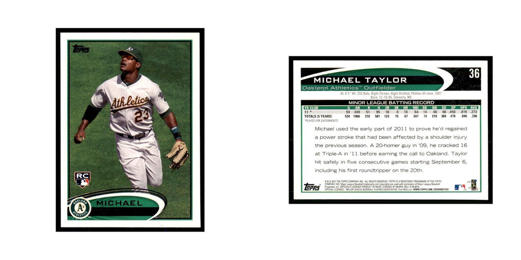 2012 Topps Michael Taylor Baseball Cards #36
