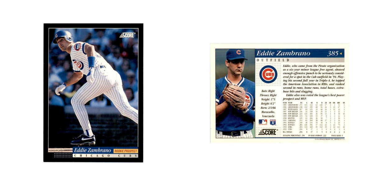 1994 Score Eddie Zambrano Baseball Cards #385