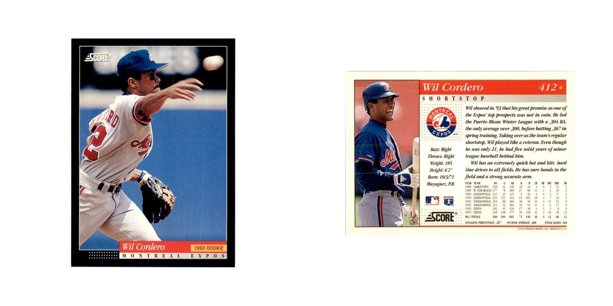 1994 Score Wil Cordero Baseball Cards #412