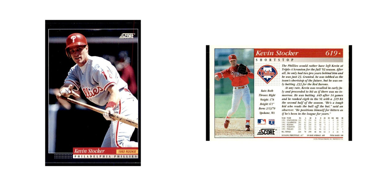 1994 Score Kevin Stocker Baseball Cards #619