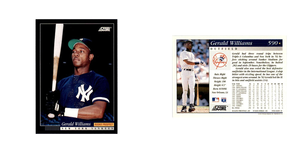 1994 Score Gerald Williams Baseball Cards #590