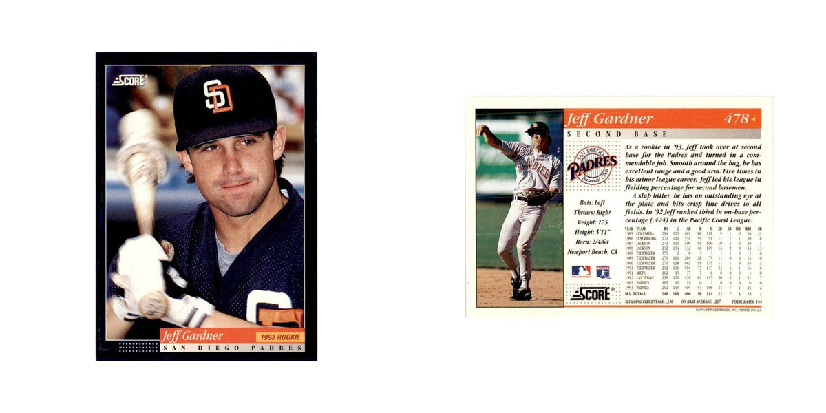 1994 Score Jeff Gardner Baseball Cards #478