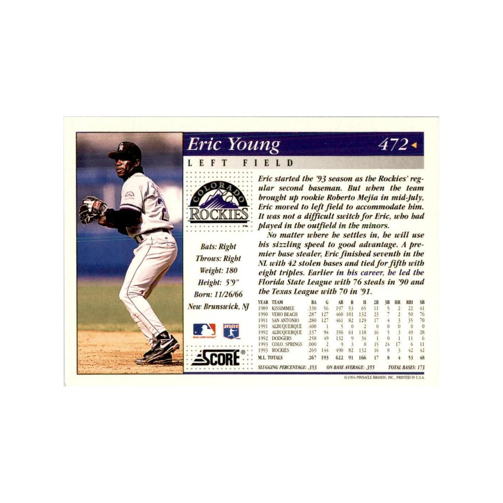 1994 Score Eric Young Baseball Cards #472