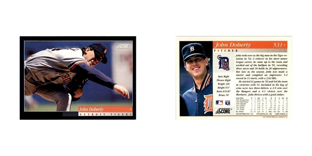 1994 Score John Doherty Baseball Cards #531