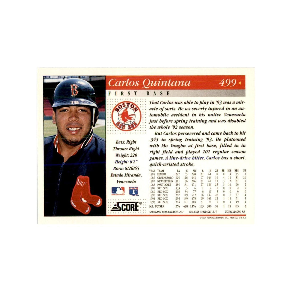 1994 Score Carlos Quintana Baseball Cards #499