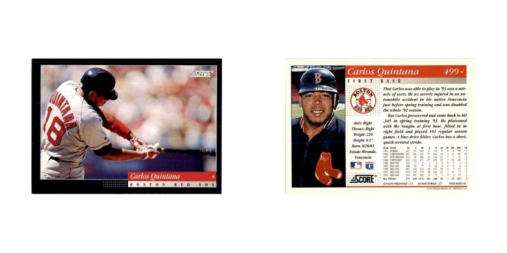 1994 Score Carlos Quintana Baseball Cards #499