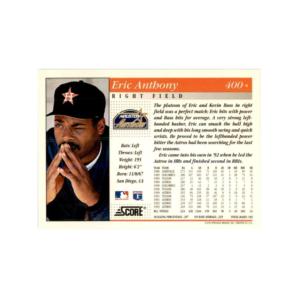 1994 Score Eric Anthony Baseball Cards #400