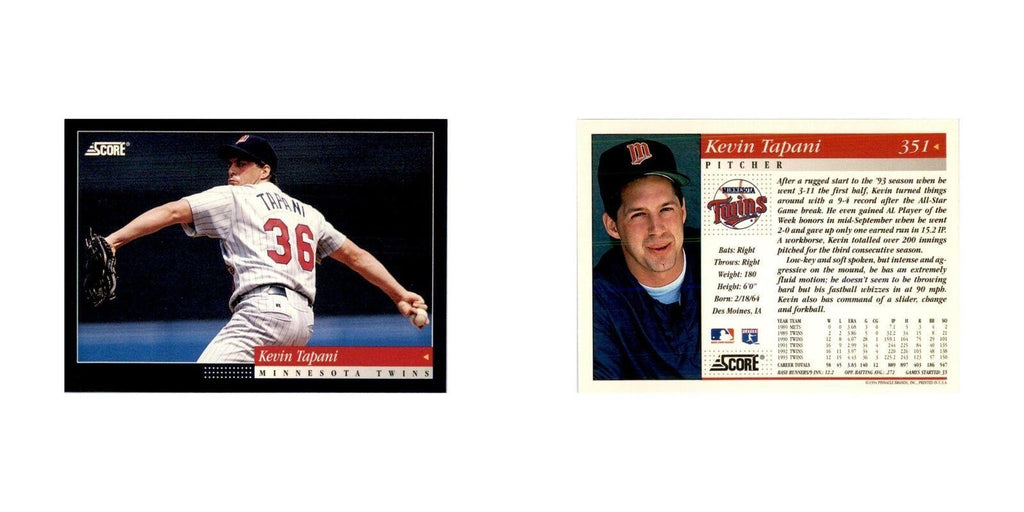 1994 Score Kevin Tapani Baseball Cards #351