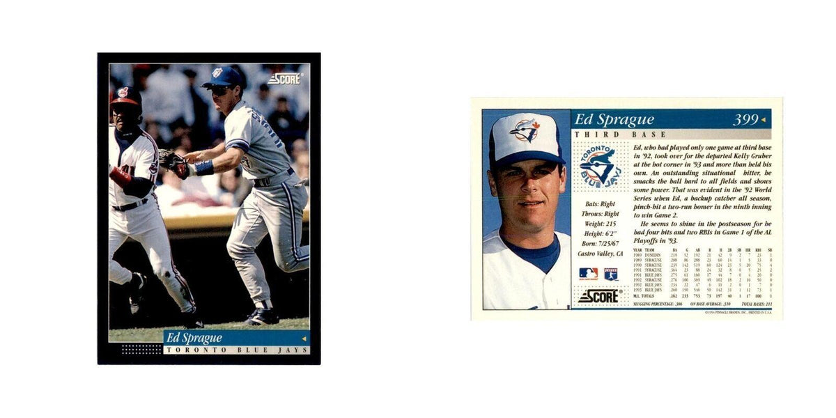 1994 Score Ed Sprague Baseball Cards #399