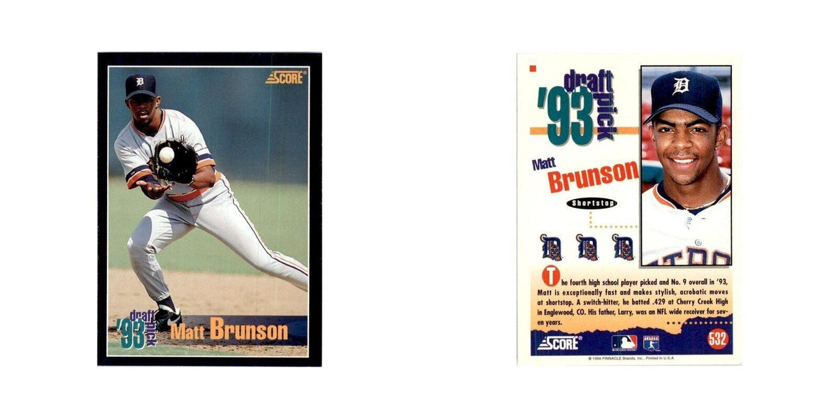 1994 Score Matt Brunson Baseball Cards #532