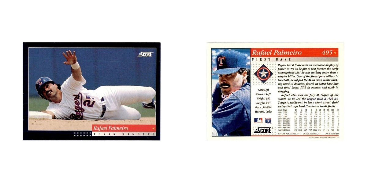 1994 Score Rafael Palmeiro Baseball Cards #495