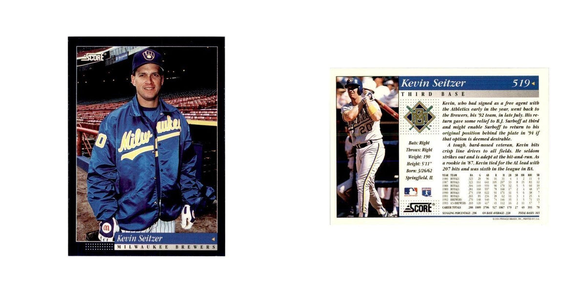 1994 Score Kevin Seitzer Baseball Cards #519
