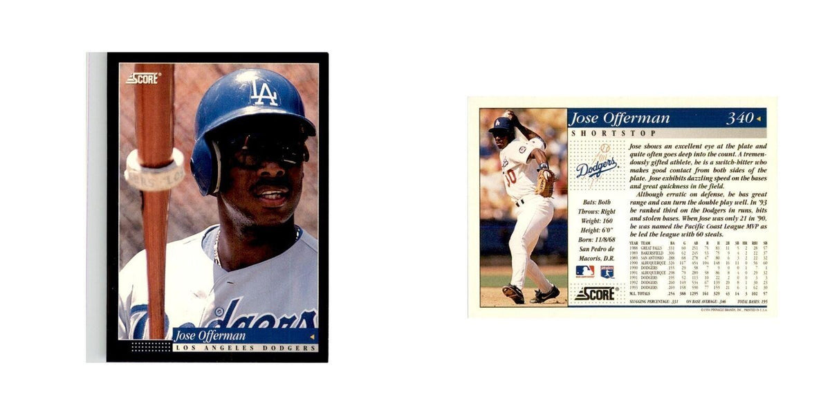 1994 Score Jose Offerman Baseball Cards #340