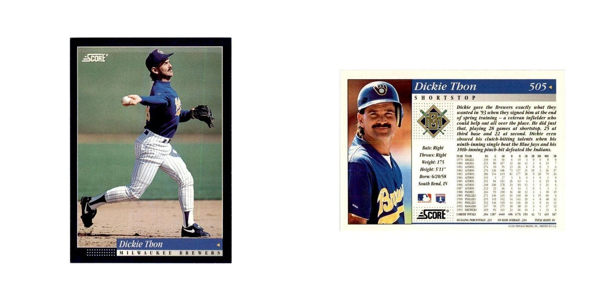 1994 Score Dickie Thon Baseball Cards #505