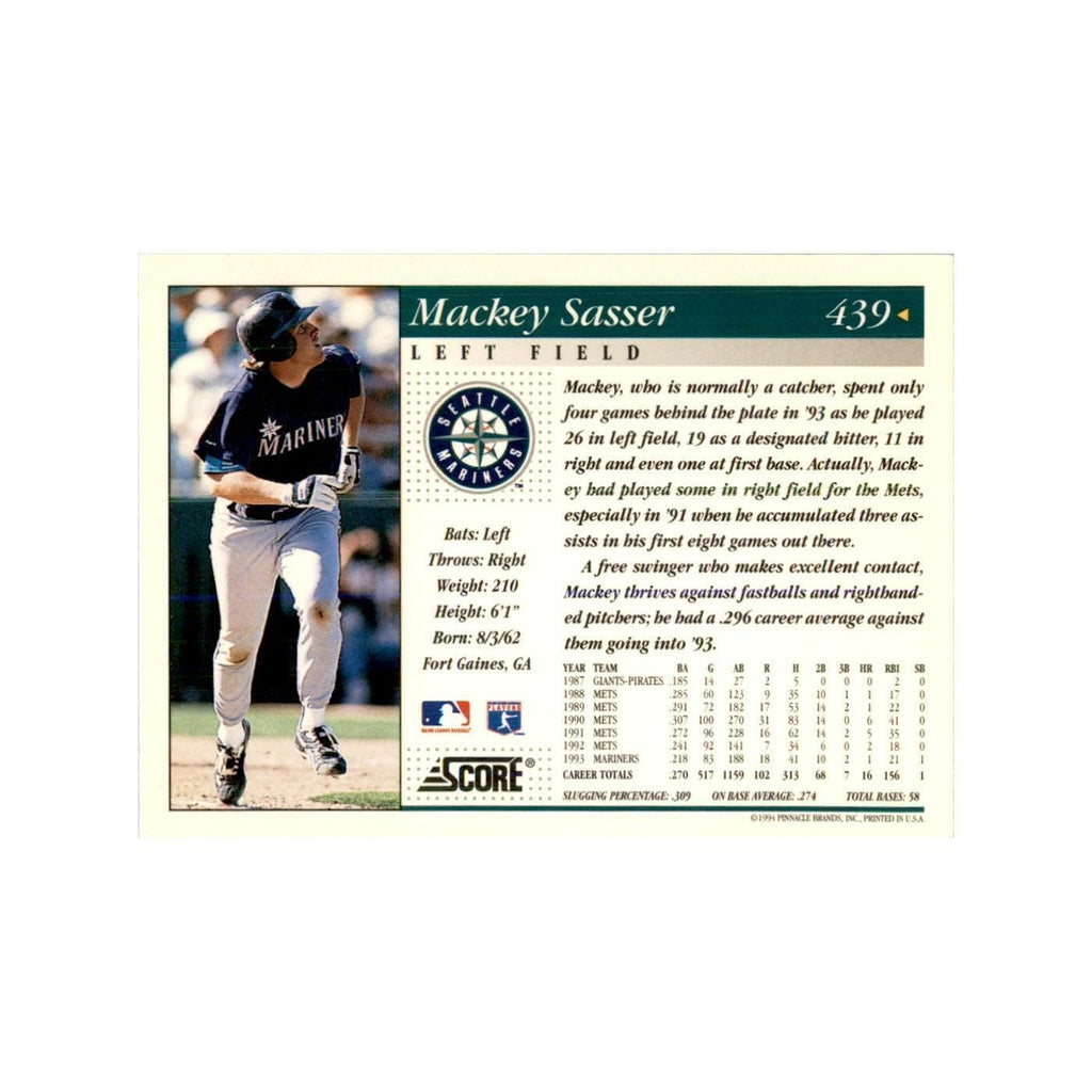 1994 Score Mackey Sasser Baseball Cards #439