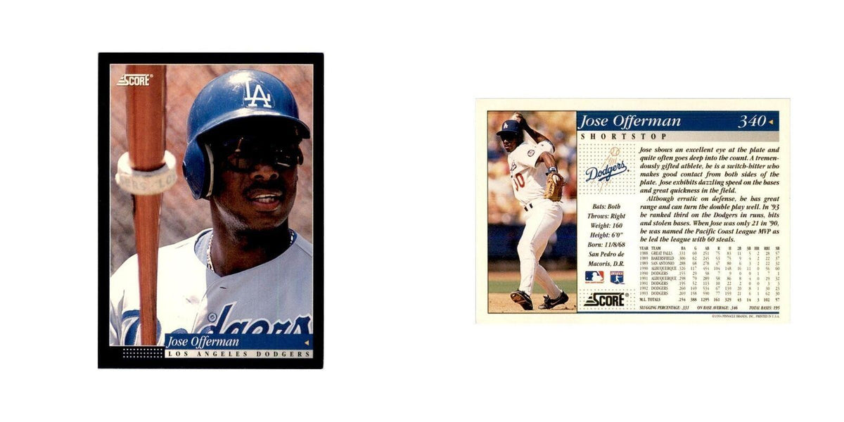 1994 Score Jose Offerman Baseball Cards #340