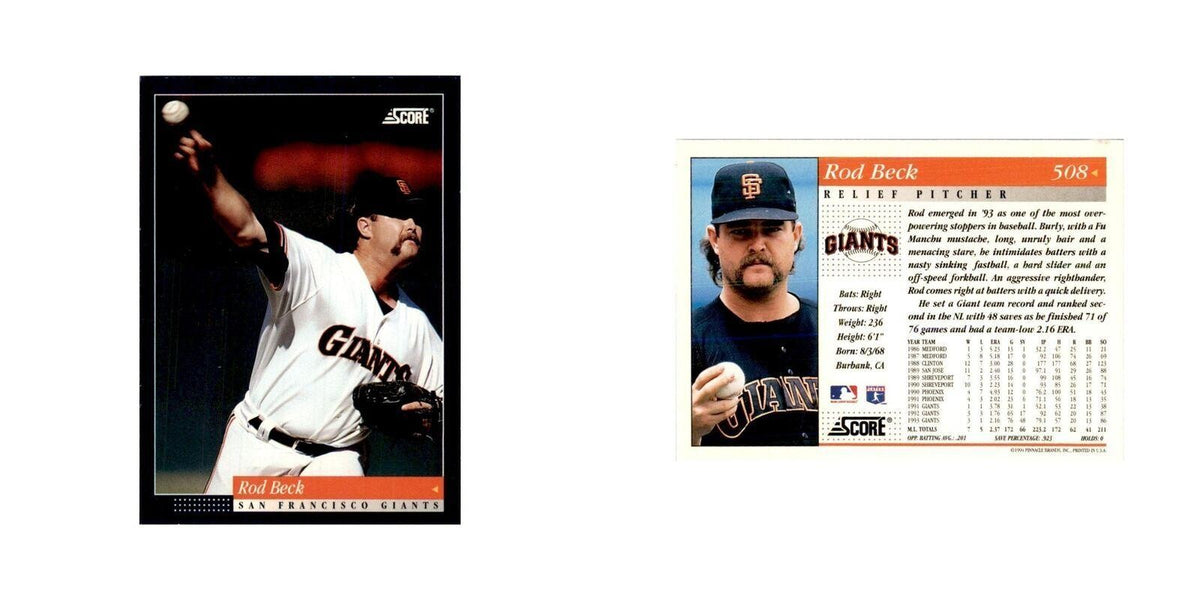 1994 Score Rod Beck Baseball Cards #508