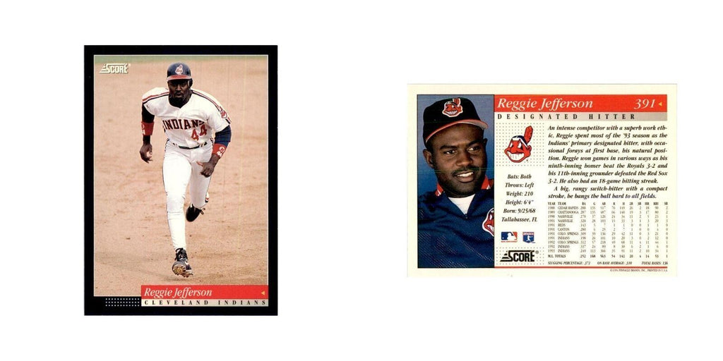 1994 Score Reggie Jefferson Baseball Cards #391