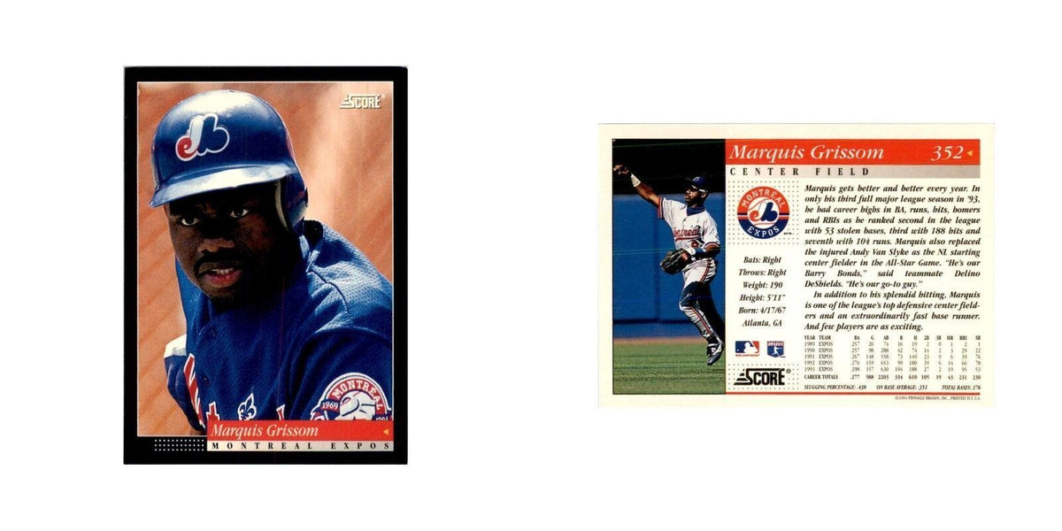1994 Score Marquis Grissom Baseball Cards #352