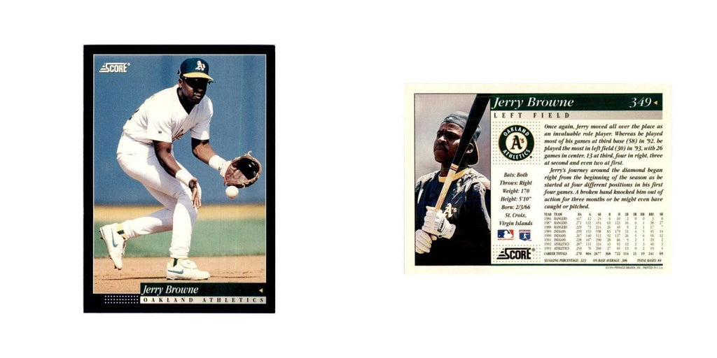 1994 Score Jerry Browne Baseball Cards #349