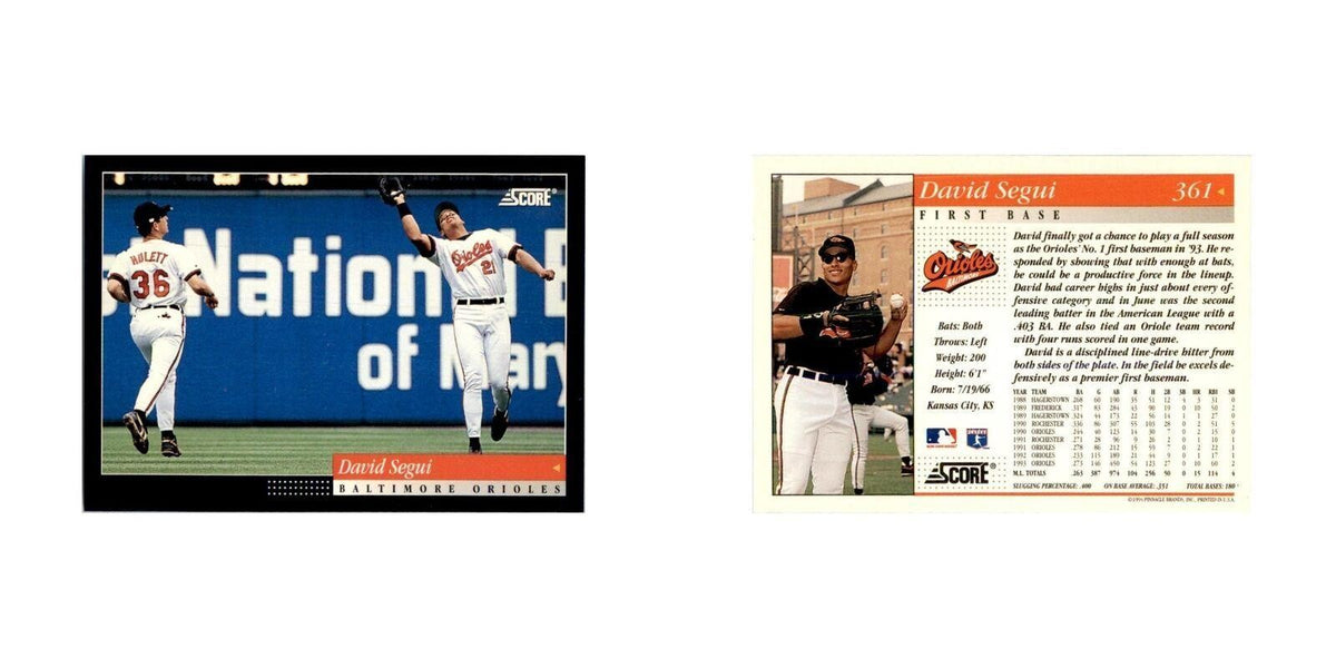 1994 Score David Segui Baseball Cards #361