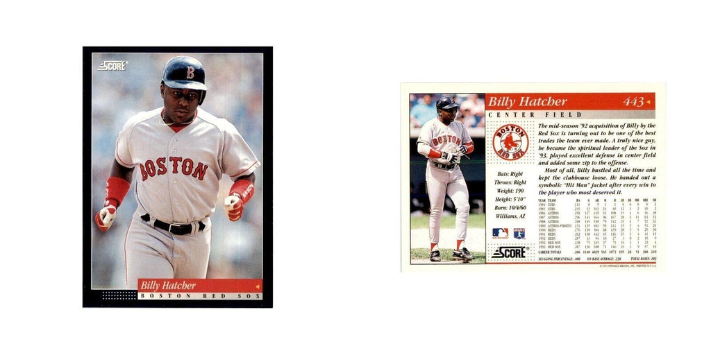 1994 Score Billy Hatcher Baseball Cards #443