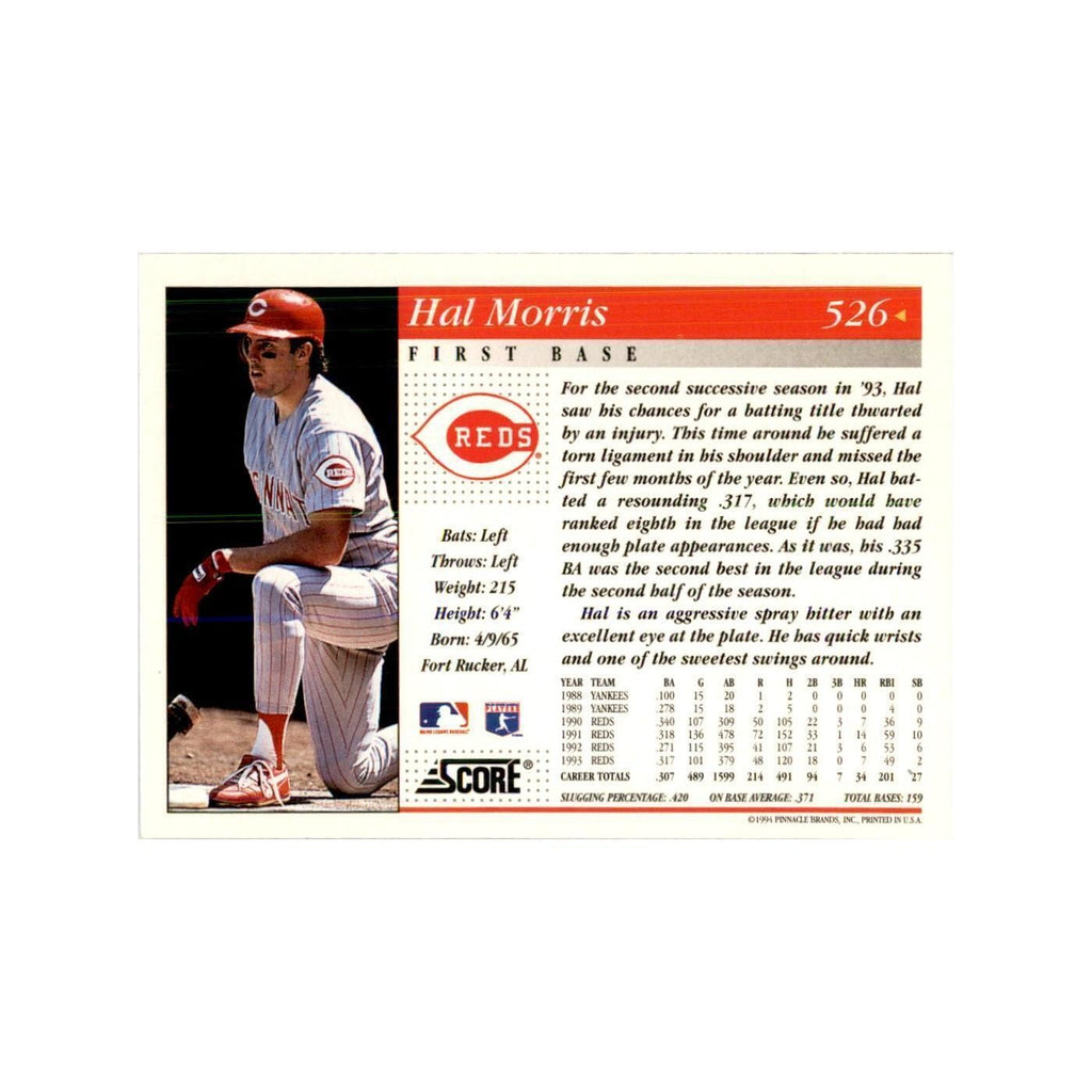 1994 Score Hal Morris Baseball Cards #526