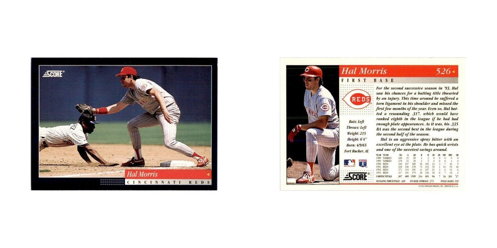 1994 Score Hal Morris Baseball Cards #526