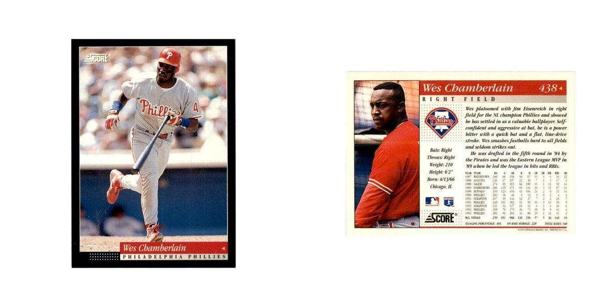 1994 Score Wes Chamberlain Baseball Cards #438