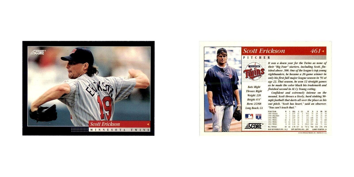 1994 Score Scott Erickson Baseball Cards #461