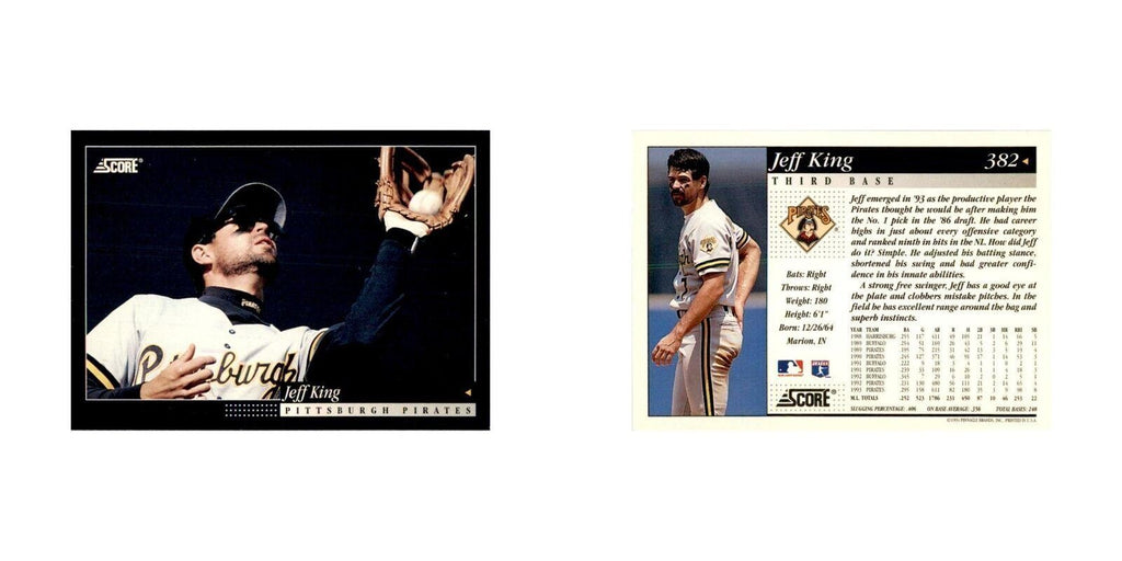 1994 Score Jeff King Baseball Cards #382
