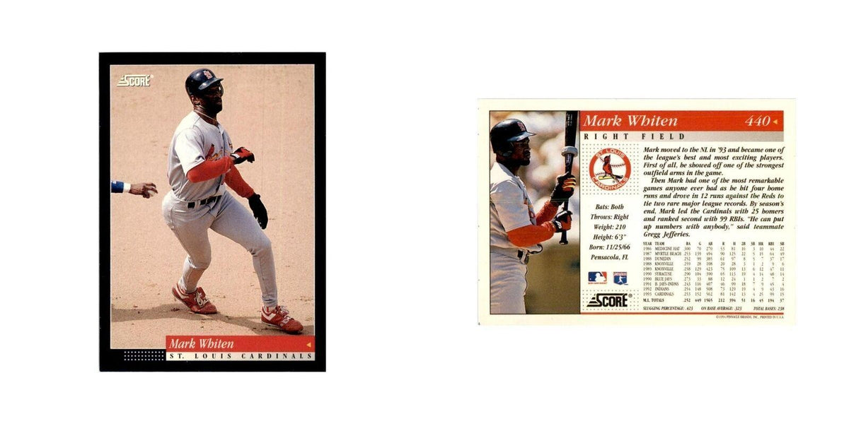 1994 Score Mark Whiten Baseball Cards #440