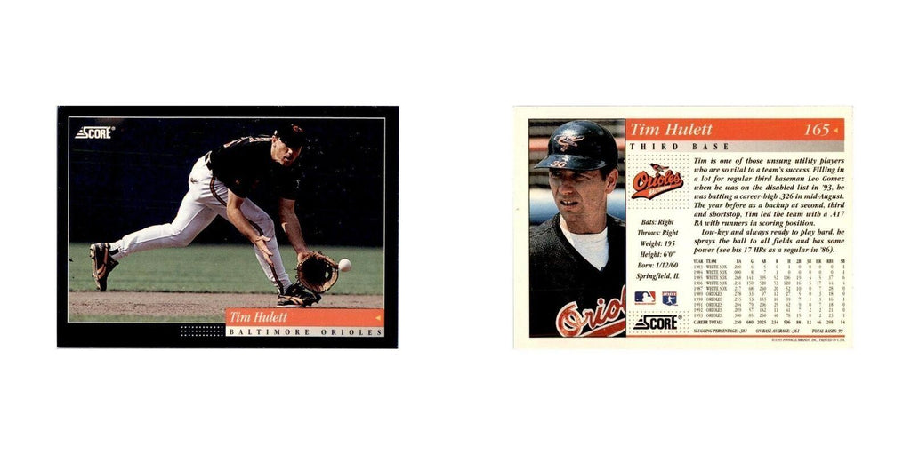 1994 Score Tim Hulett Baseball Cards #165