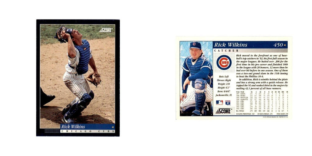1994 Score Rick Wilkins Baseball Cards #450