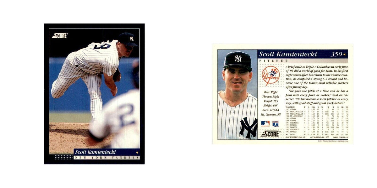 1994 Score Scott Kamieniecki Baseball Cards #350