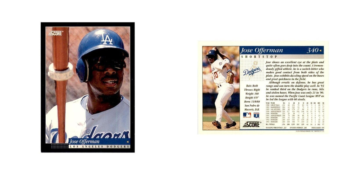 1994 Score Jose Offerman Baseball Cards #340
