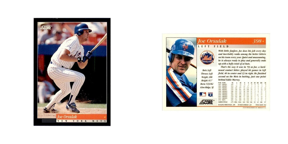 1994 Score Joe Orsulak Baseball Cards #398