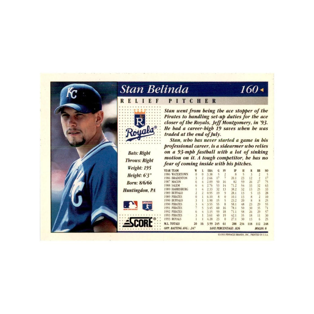 1994 Score Stan Belinda Baseball Cards #160