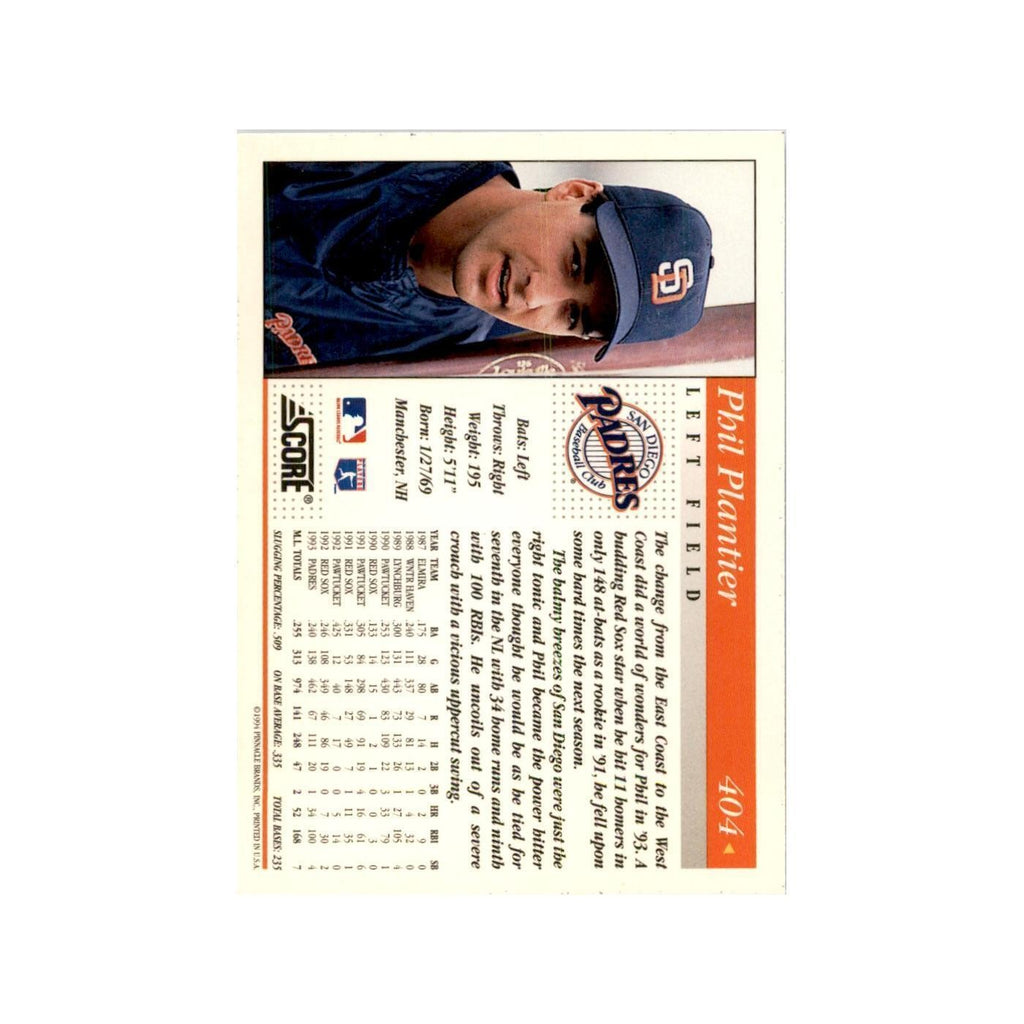1994 Score Phil Plantier Baseball Cards #404