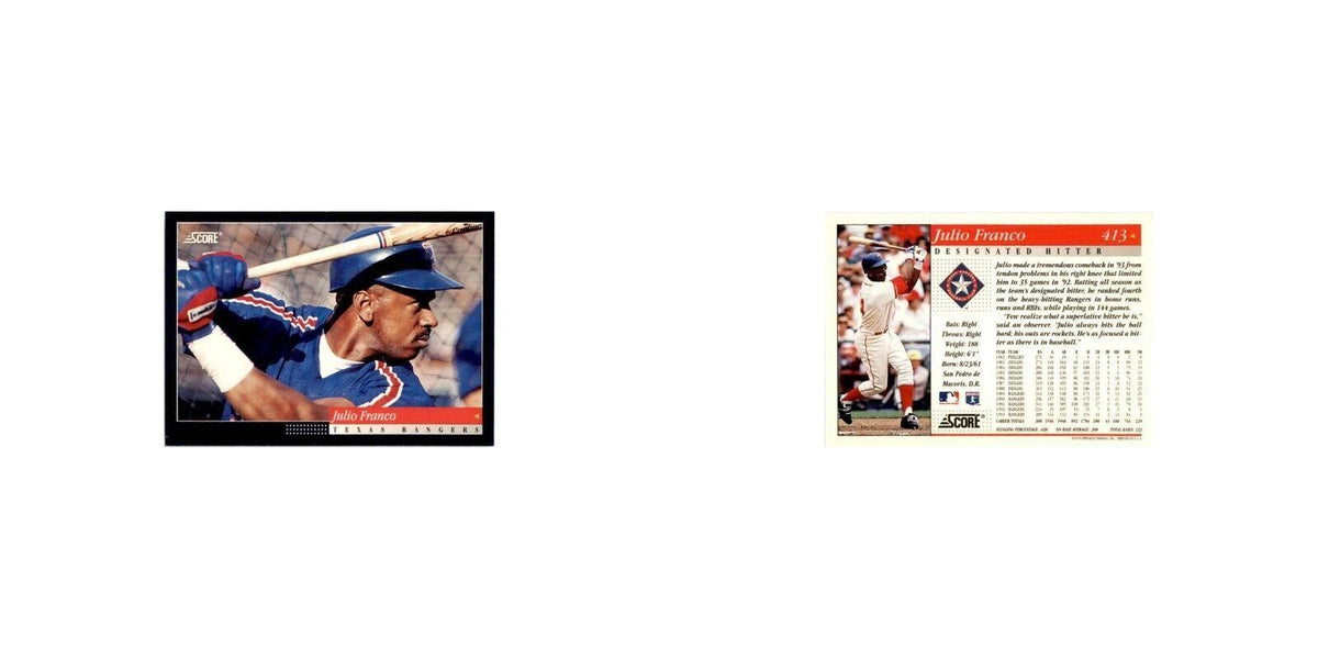 1994 Score Julio Franco Baseball Cards #413